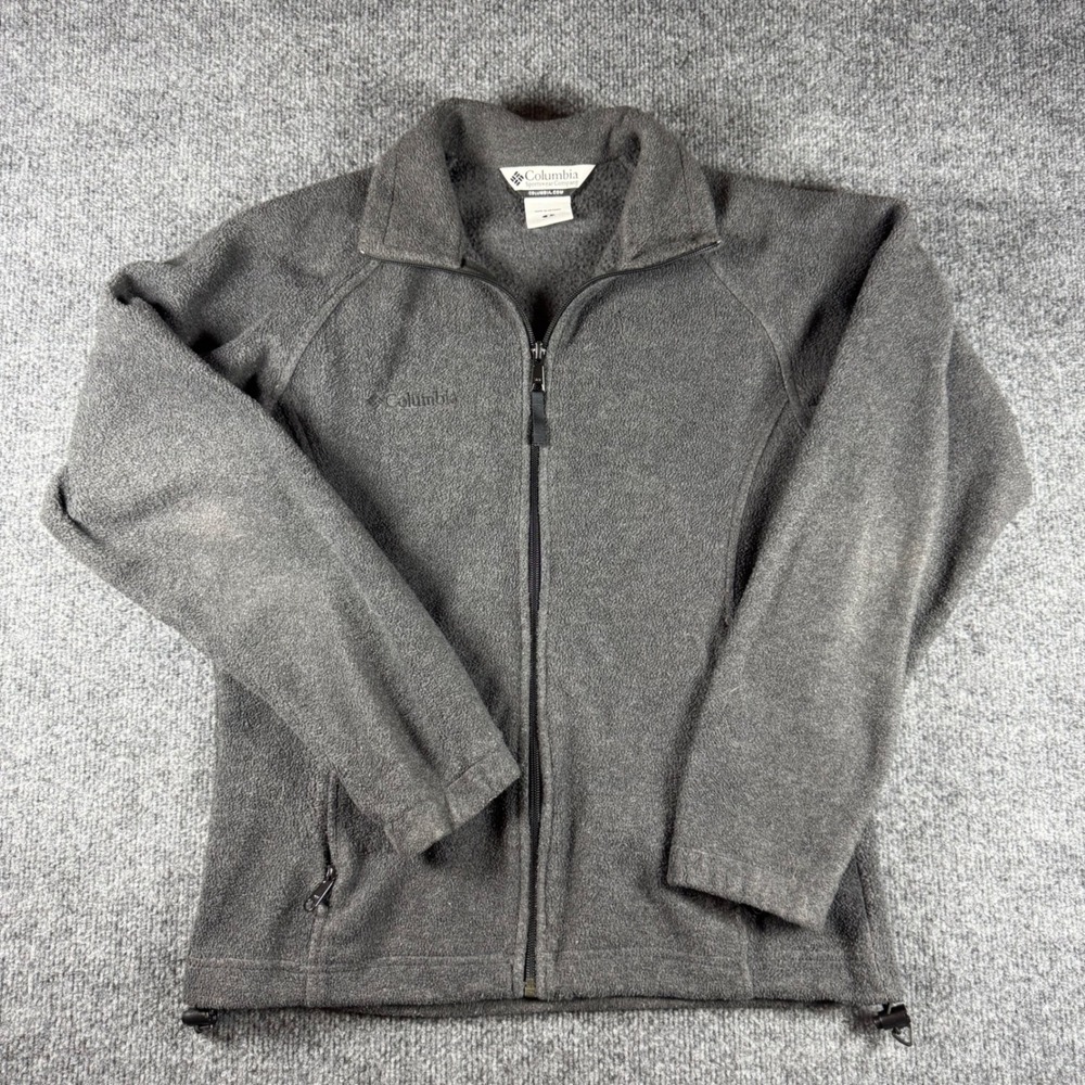 Columbia Womens Small Gray Fleece Full Zip Jacket WL6114 Outdoor Layer